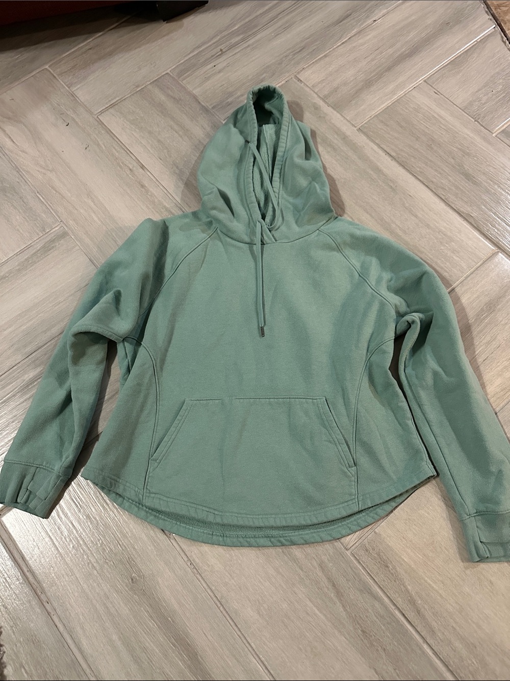 tek gear Sage Green Hooded Pullover Sweatshirt